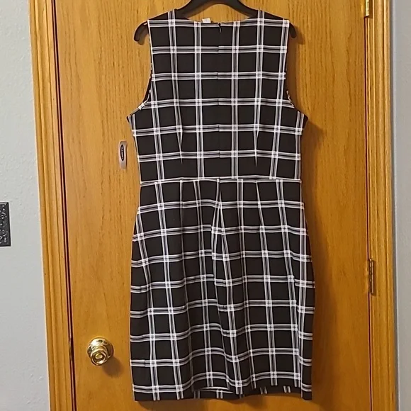 NWT Old Navy Plaid Dress Size XL Navy - Picture 2 of 3